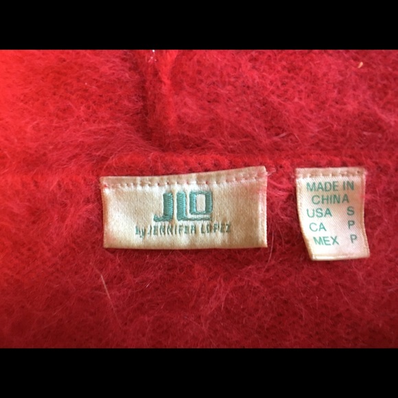 Authentic Vintage J-Lo angora crop sweater/hoodie - Picture 3 of 6